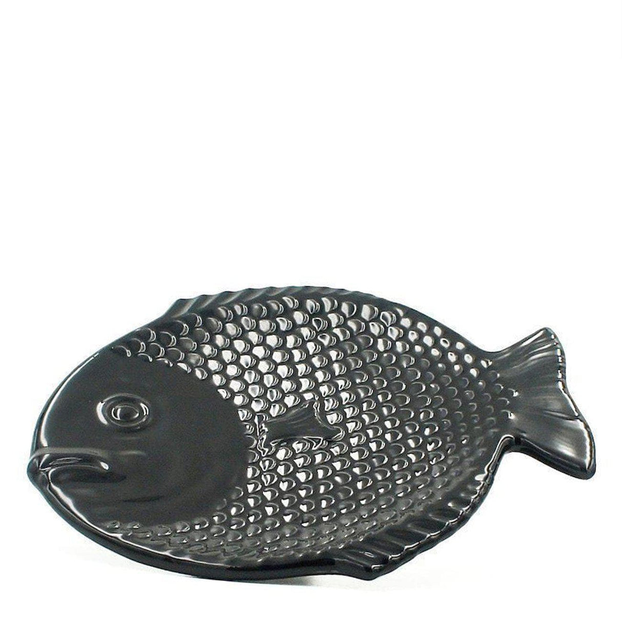 Dourada I Black ceramic plate