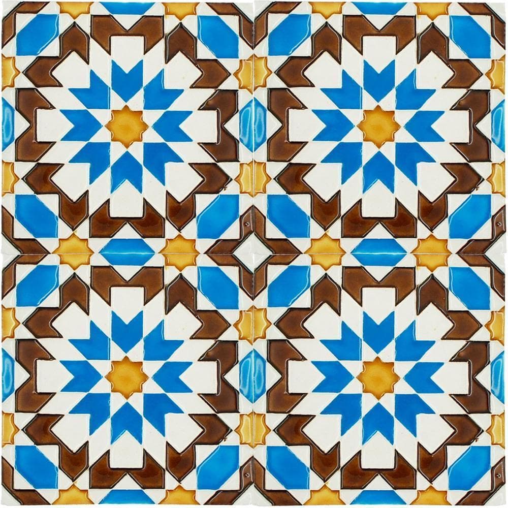 Spanish-Moorish Azulejo 5.5x5.5''