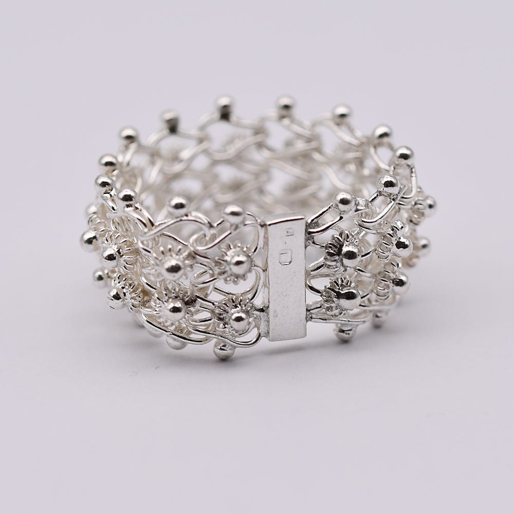 Boucles d'oreille en filigrane d'argent doré I Vente de bijoux argent #Á Portuguesa I Bague en argent
