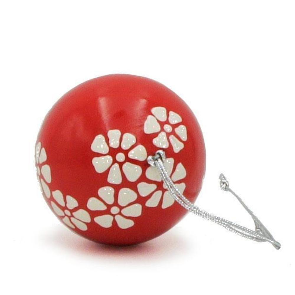 Ball decoration in solid red poplar