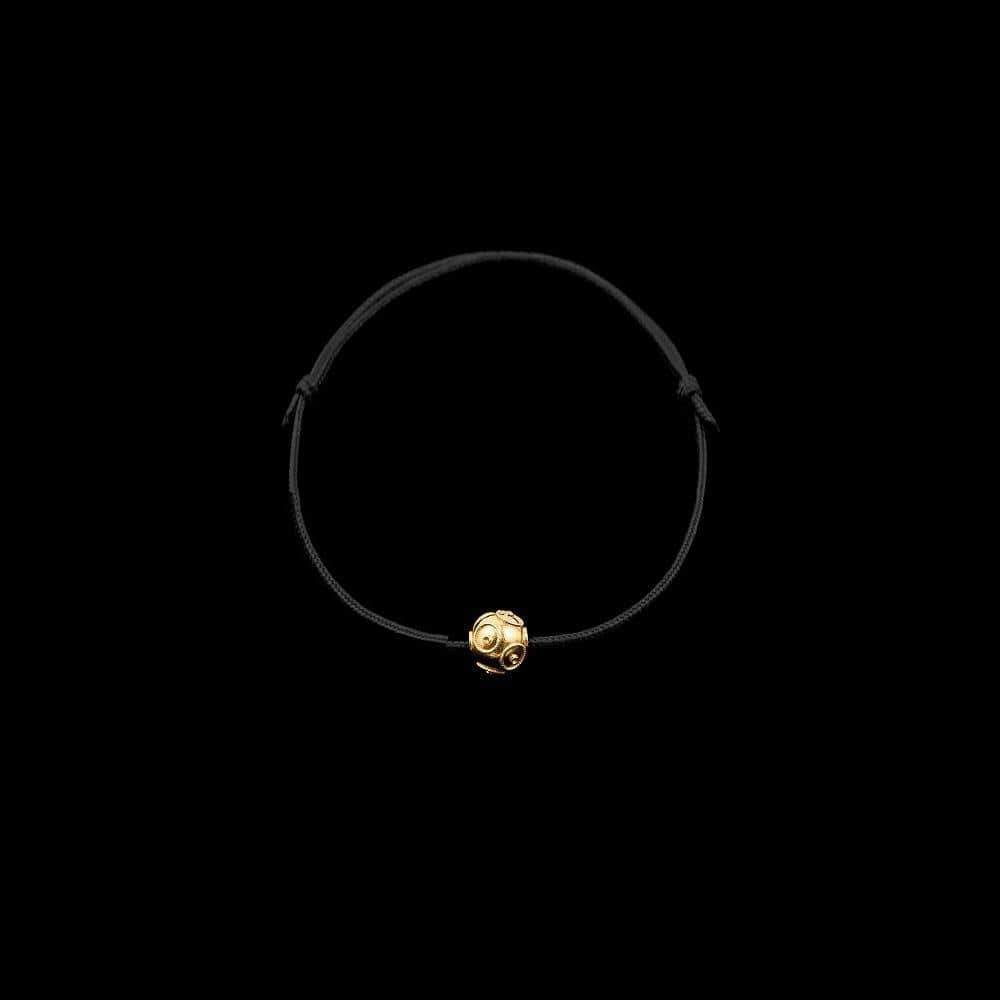 Conta de Viana I Gold-plated Silver and Cotton Bracelet