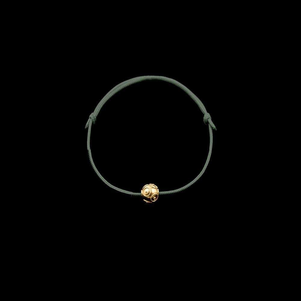 Conta de Viana I Gold-plated Silver and Cotton Bracelet