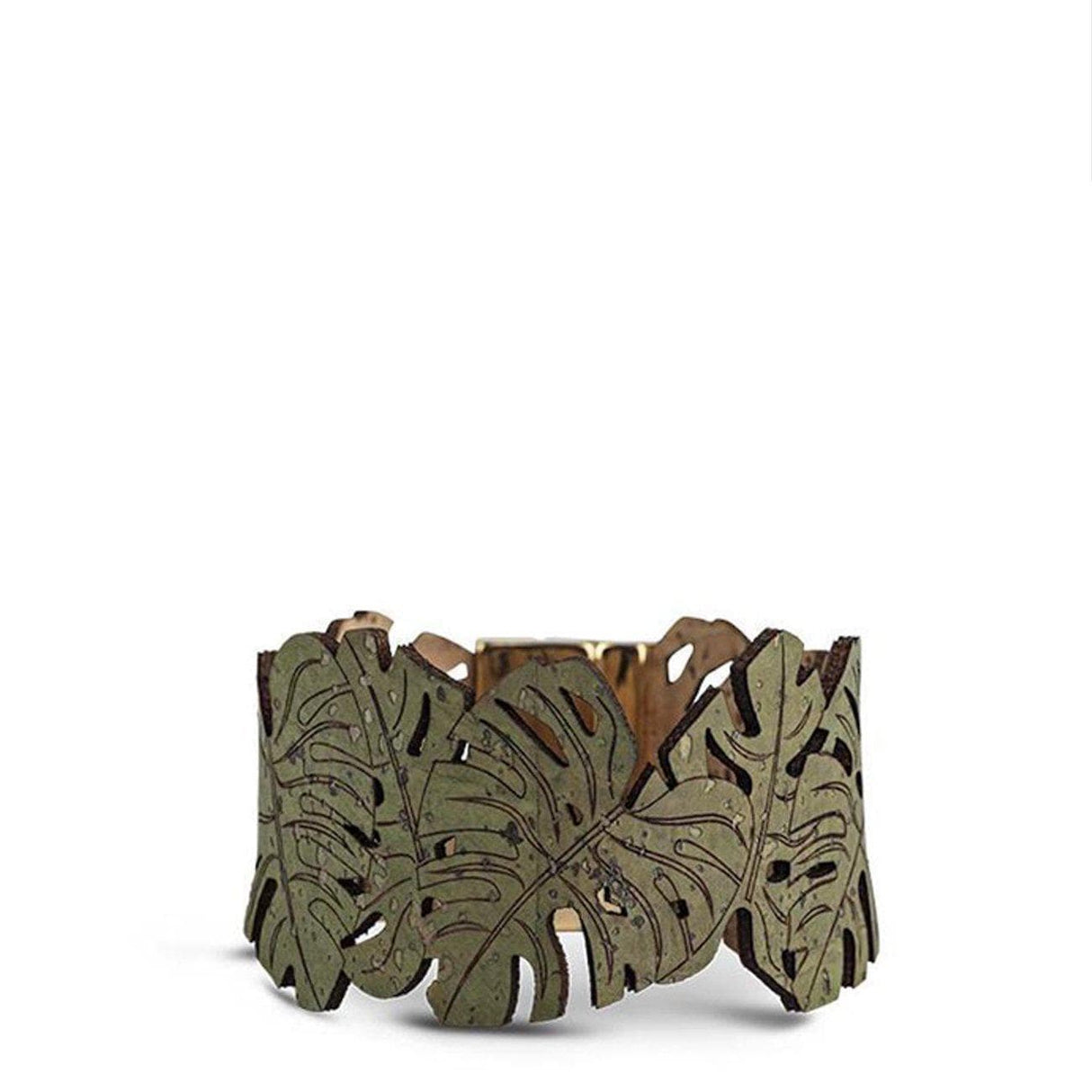 Cork bracelet - "Tropic green"