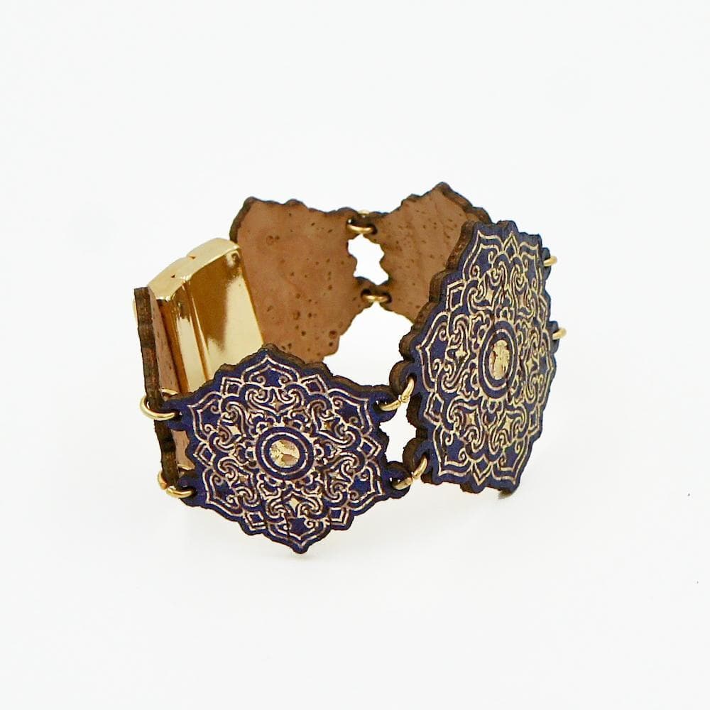 Azulejos I Blue cork bracelet
