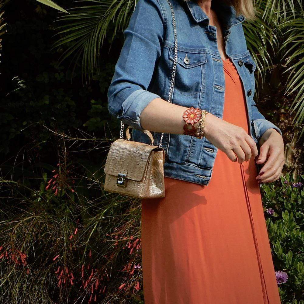Azulejo I Orange cork bracelet