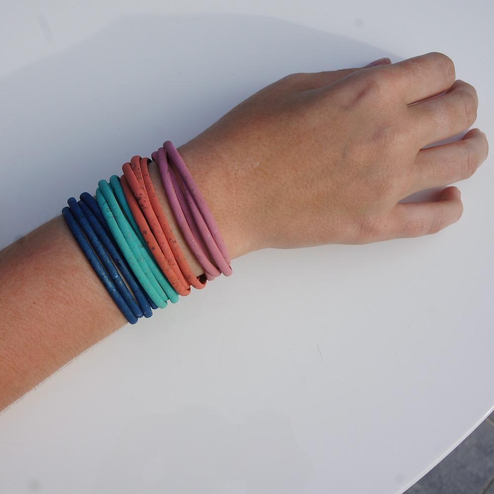 Cork bracelet - Turquoise