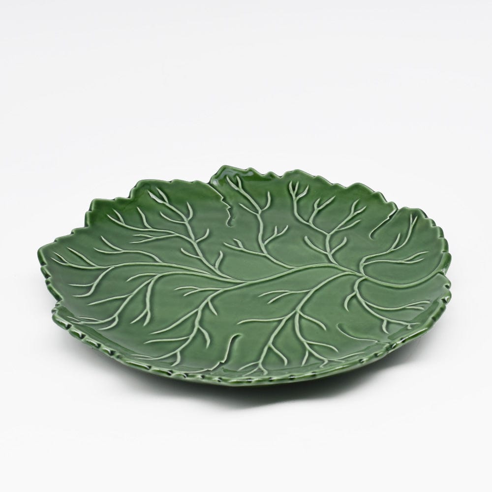 Carafe en céramique bleue en forme de poisson Assiette en céramique "Raso" verte - 21cm