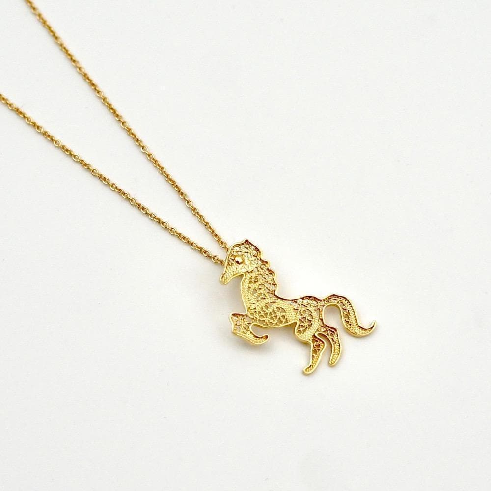 Cavalo I Gold plated Sterling silver necklace