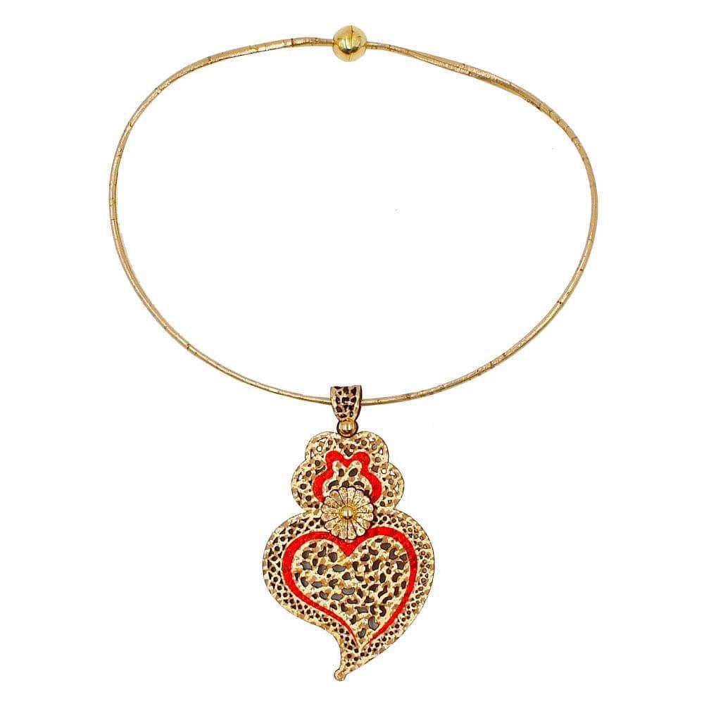 Heart of Viana I Red Cork necklace