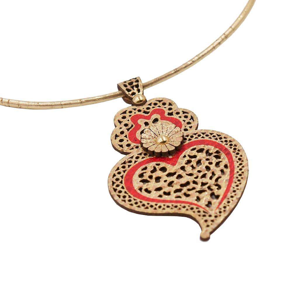 Heart of Viana I Red Cork necklace