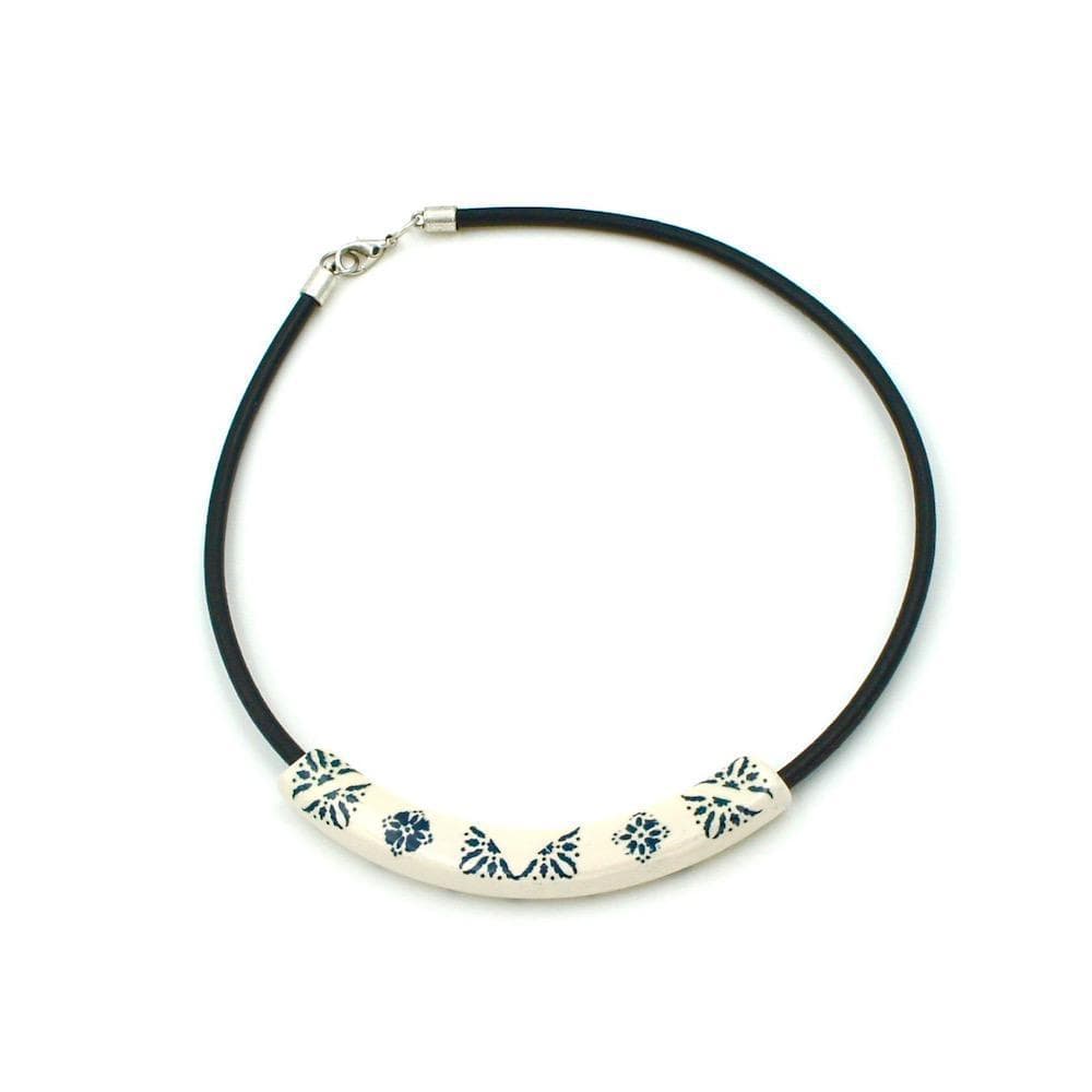 Ceramic necklace "Tubo"