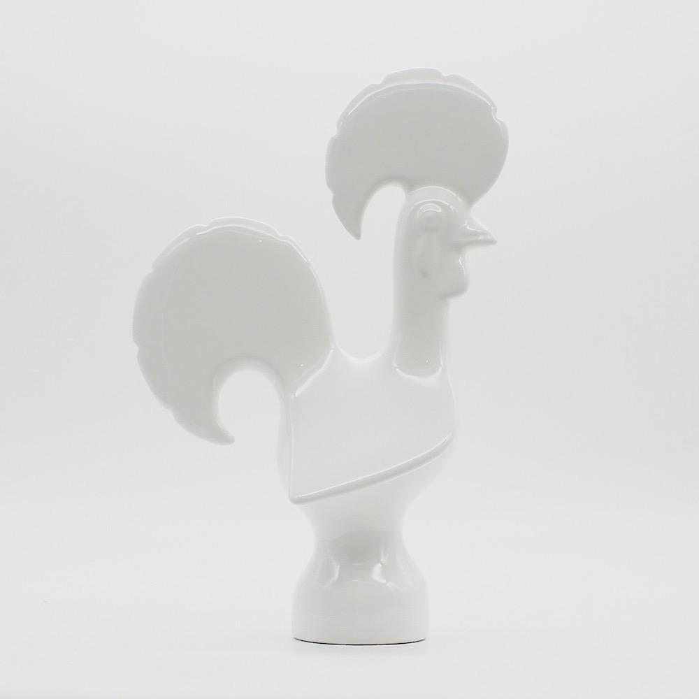 Ceramic Portuguese rooster - White