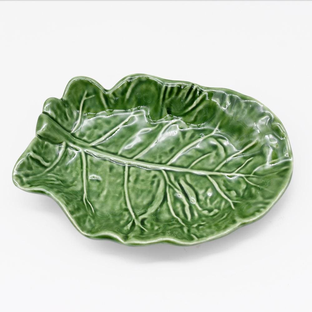 Cabbage Leaf-shaped Ceramic Plate - 6.3''