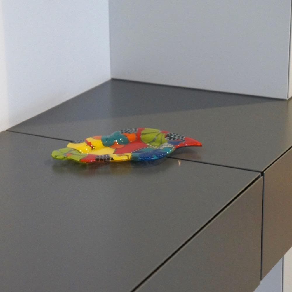 Fused Glass Serving Dish from Marinha Grande - 9''
