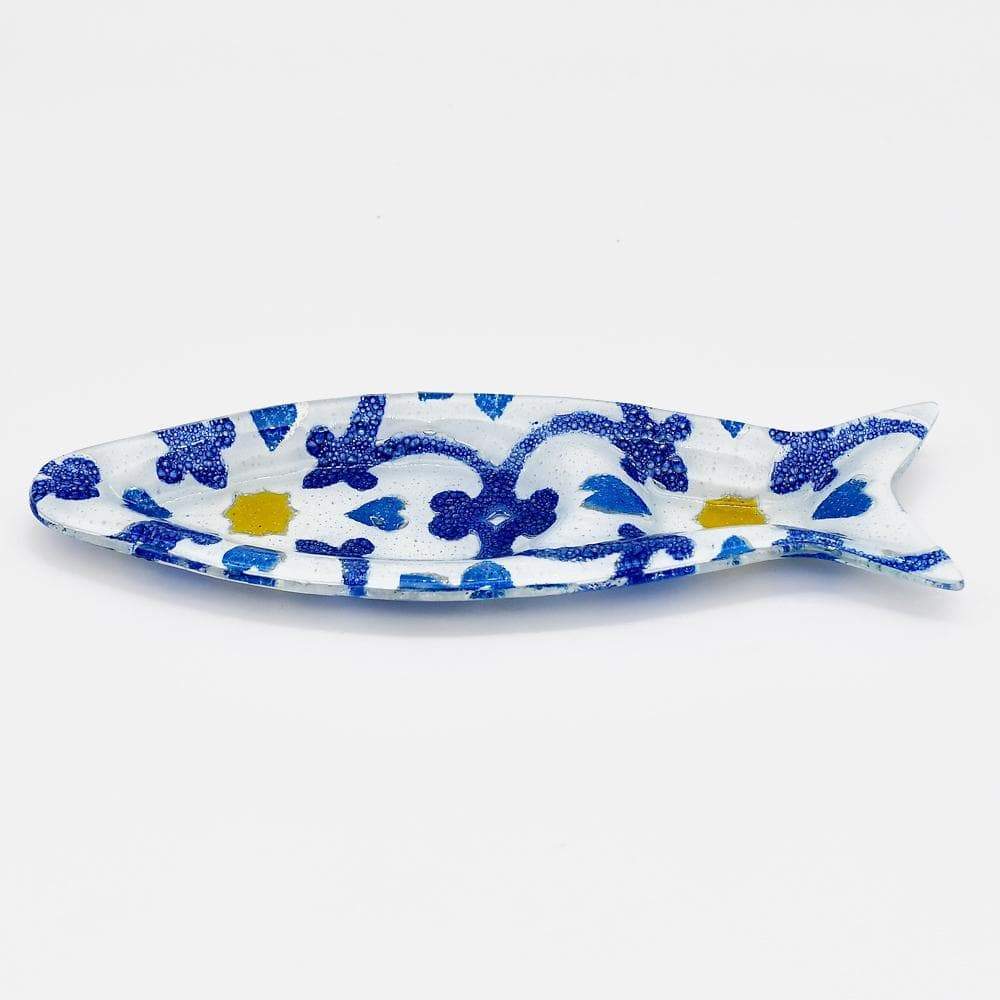 Coupe en verre fusionné Azulejos I Artisanat du Portugal Coupe en verre fusionné "Azulejos"