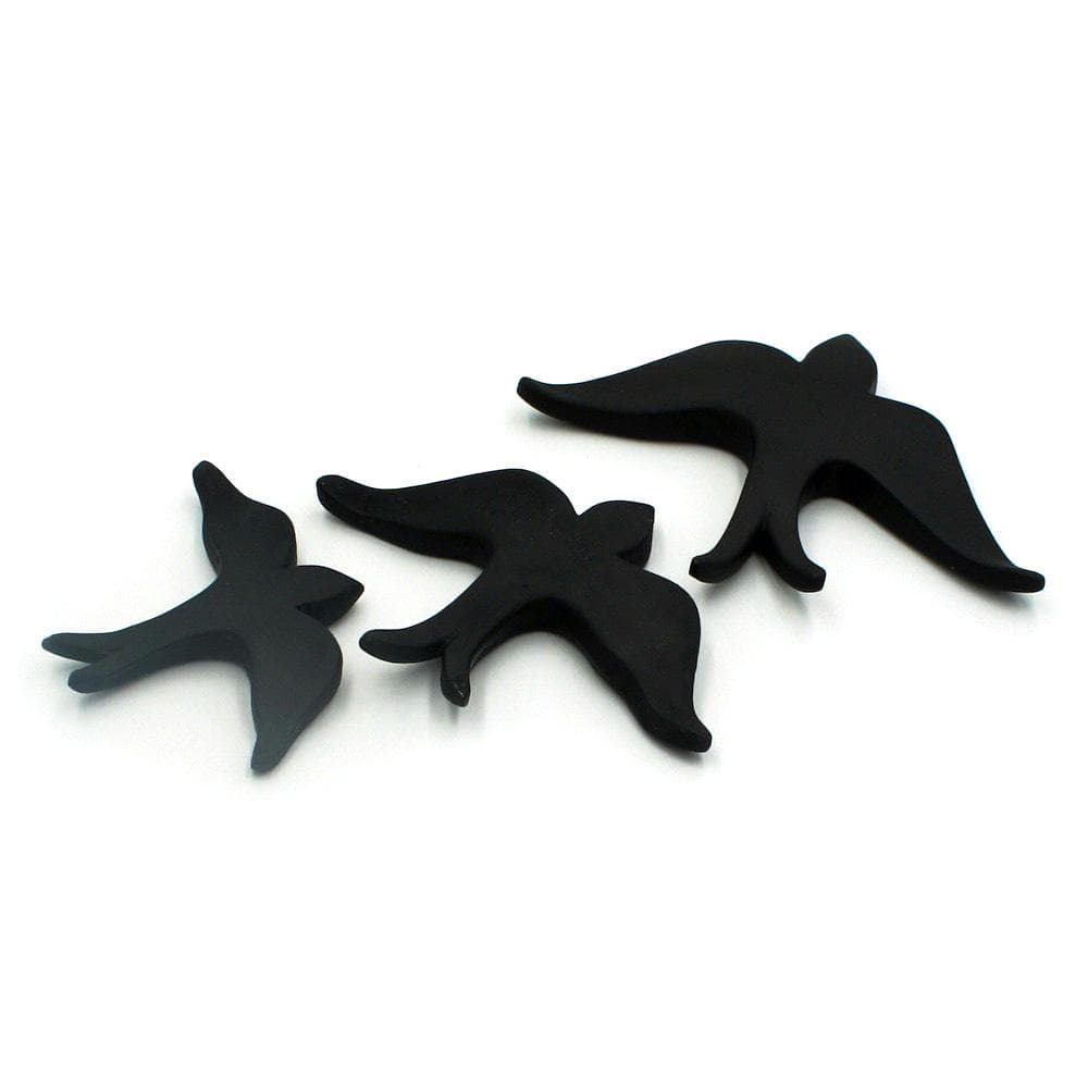 Set of 3 earthenware swallows