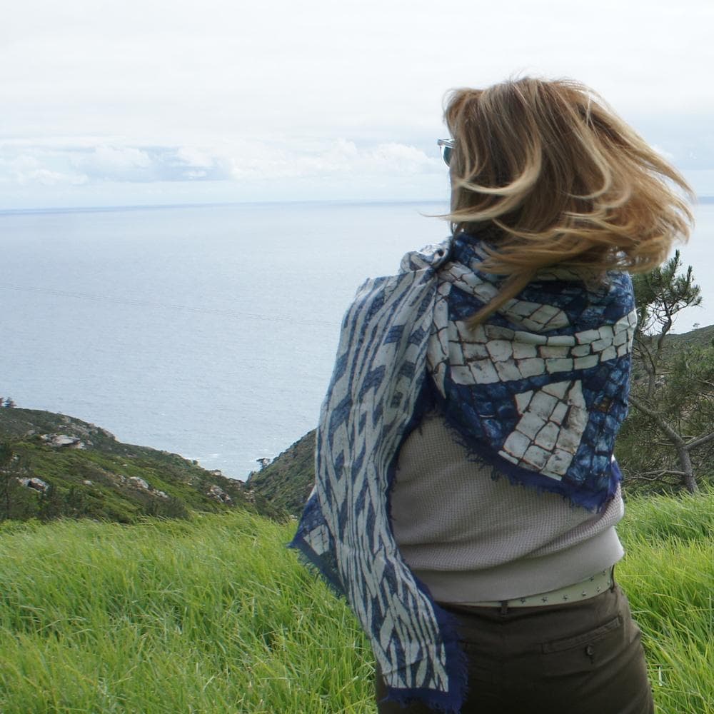 Calçada Portuguesa I Blue Scarf