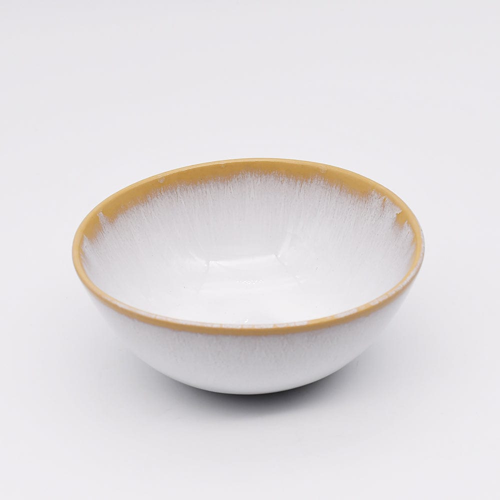 Grande assiette en grès de la collection portugaise Corals Bol en grès "Amazonia" Blanc
