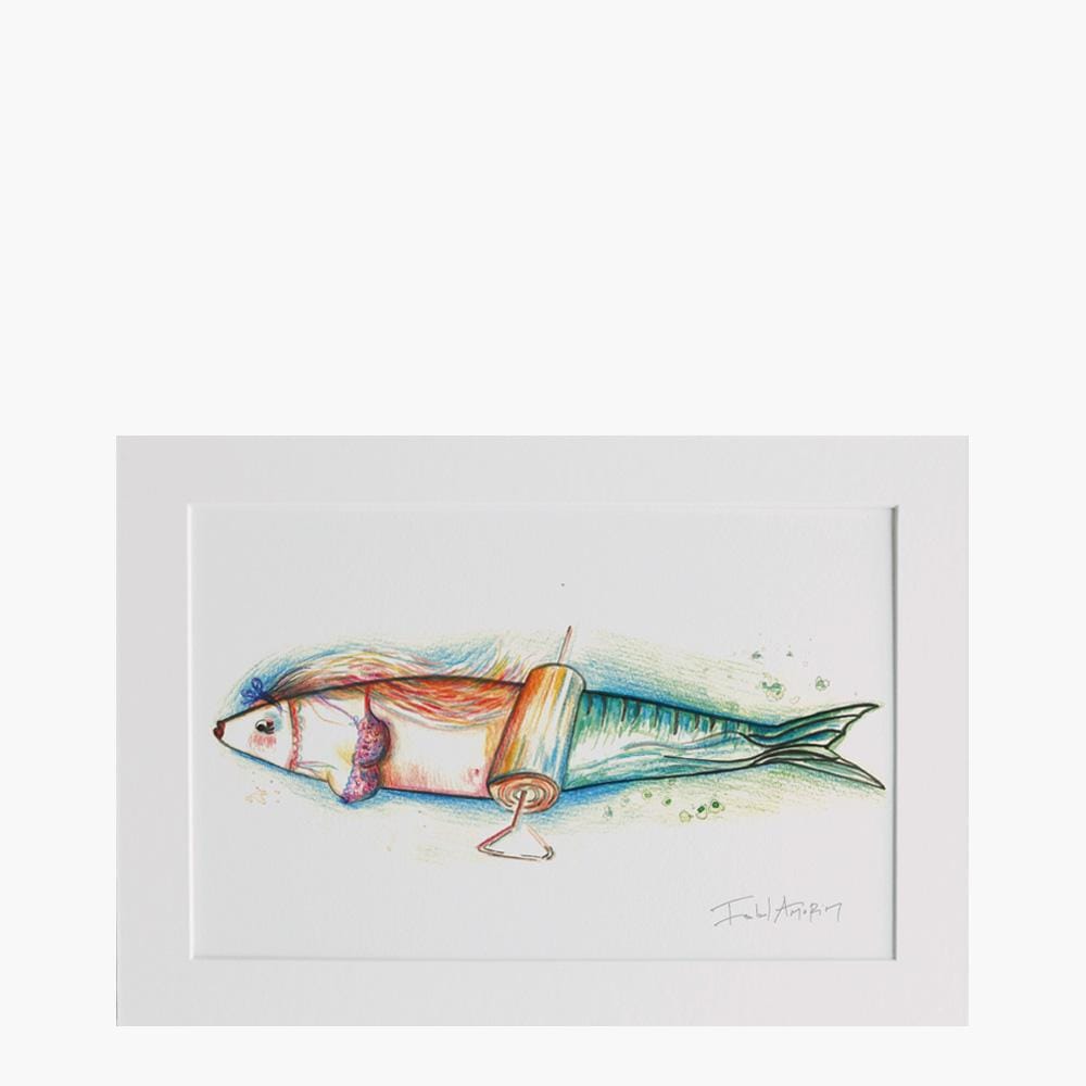 Sardinha I Drawing by Isabel Amorim