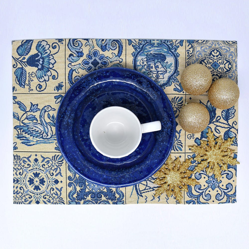 Lot de 2 Set de table Azulejos en tissu Set de table "Azulejos" - Lot de 2