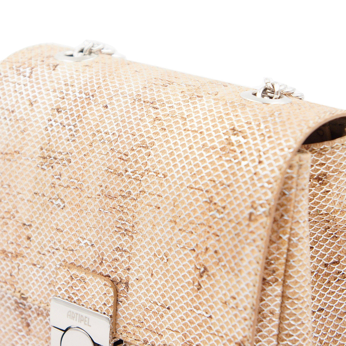 Cork miny size bag - Silver