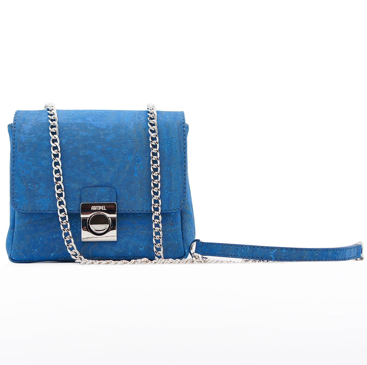 Mini-sized bag in blue cork