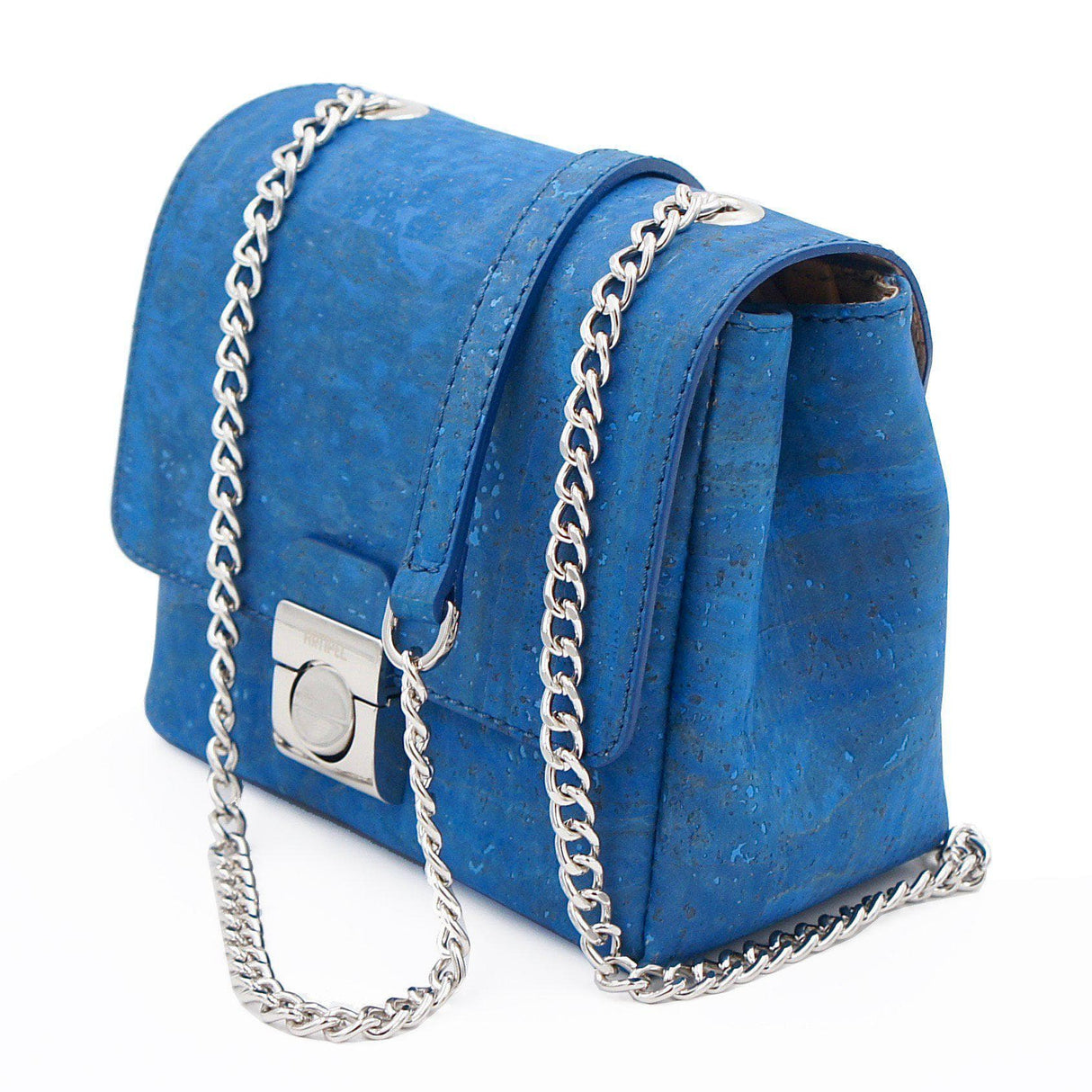 Mini-sized bag in blue cork
