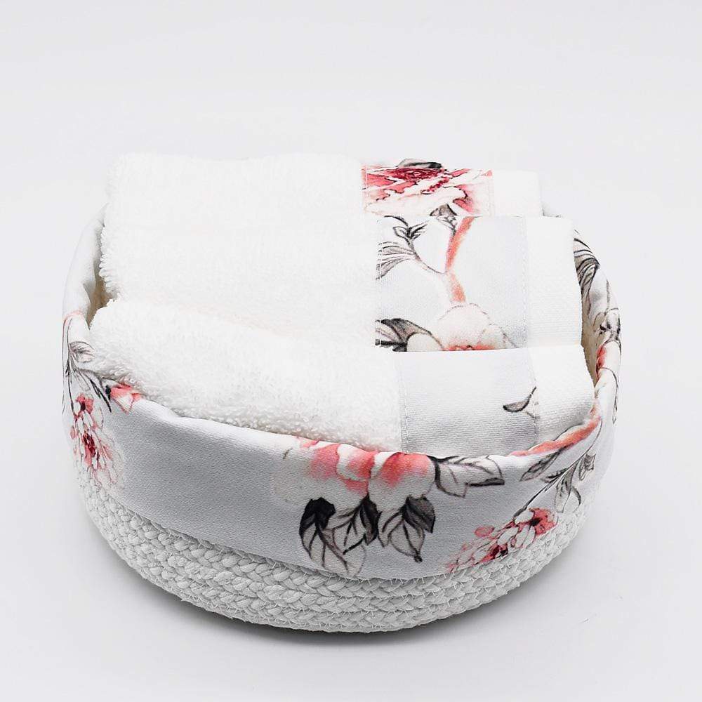 Panier en coton I Linge de salle de bains portugais Panier en coton