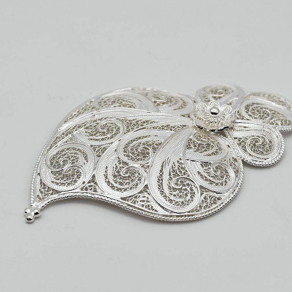 Coração de Viana I Pendentif en argent - 9 cm