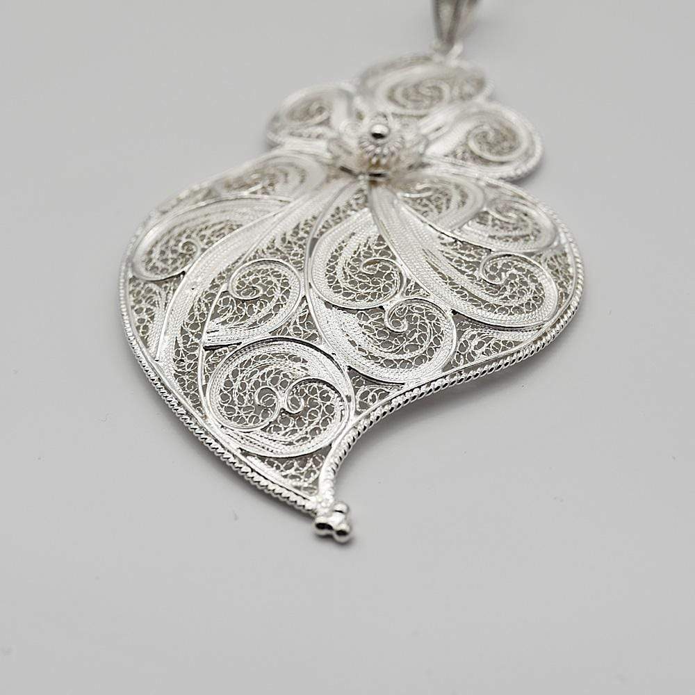 Coração de Viana I Pendentif en argent - 9 cm