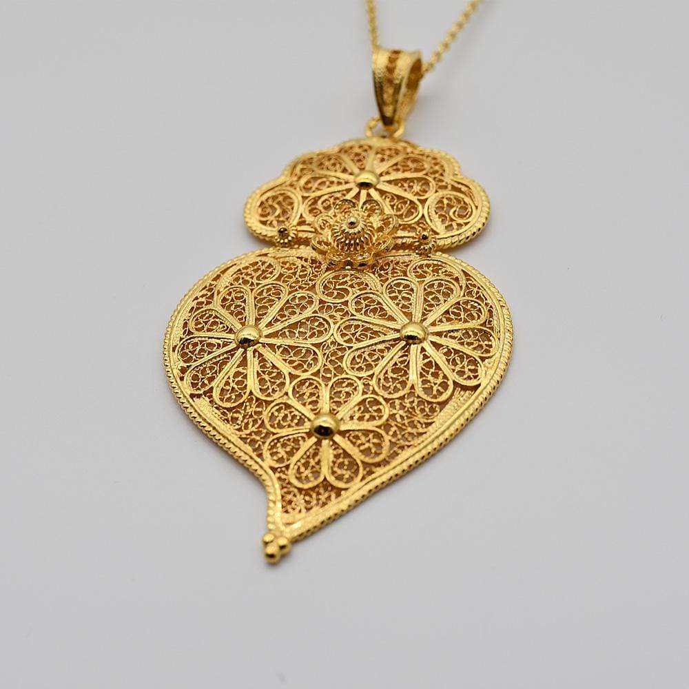 Coração de Viana I Silver filigree Pendant - 6 cm