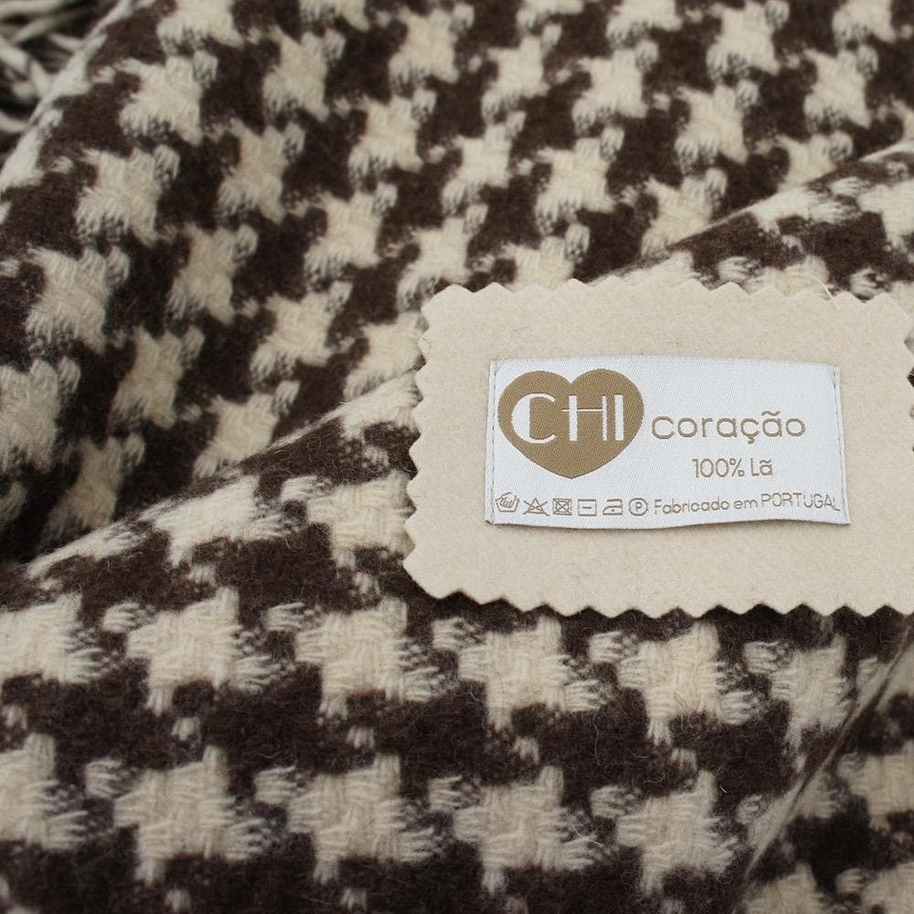 Wool Plaid Brown and Beige