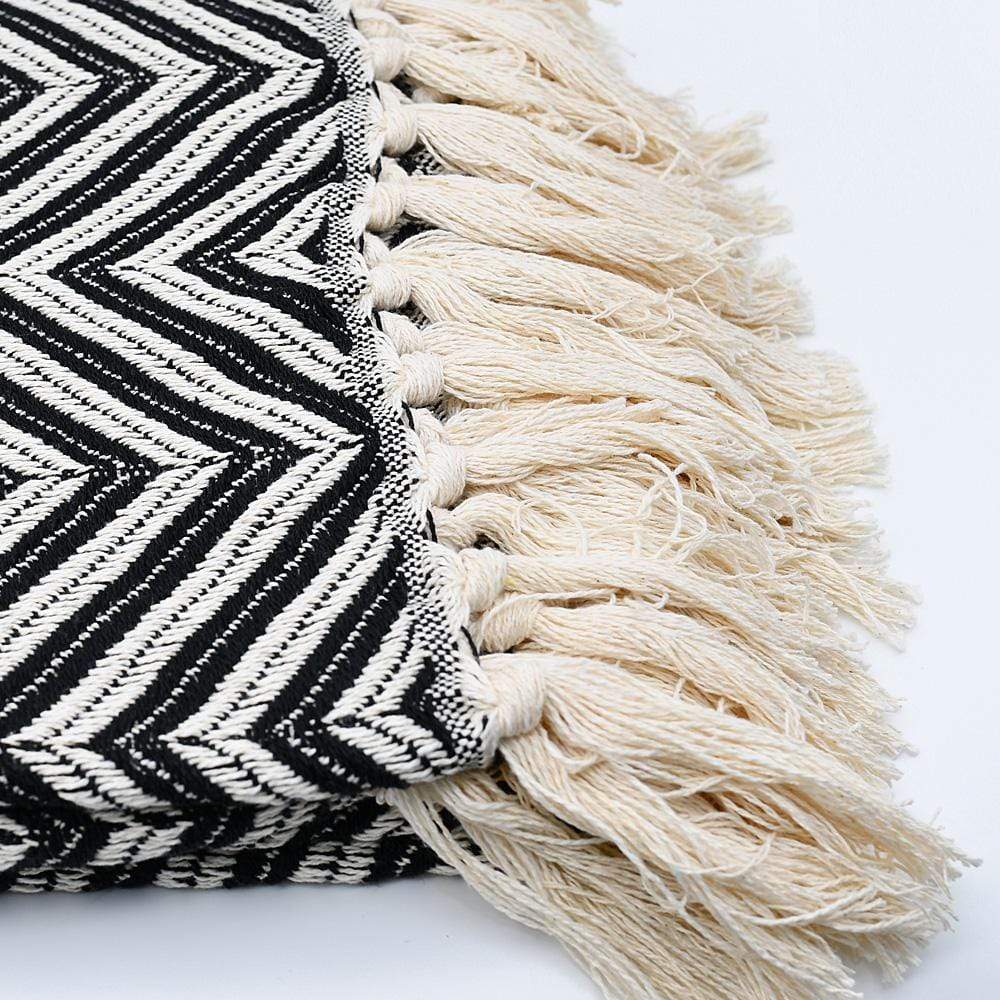 Plaid en coton aux couleurs chaudes I Artisanat du Portugal en ligne Plaid en coton 200X135 Noir