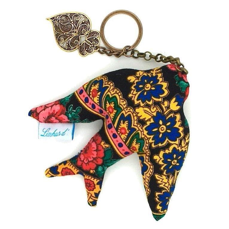 Andorinha I Black key ring