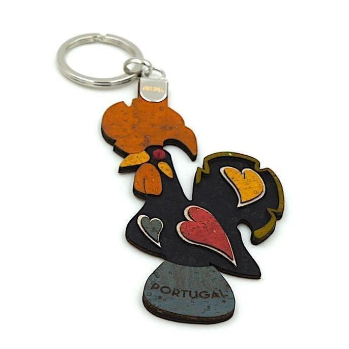 Rooster of Barcelos I Cork key ring