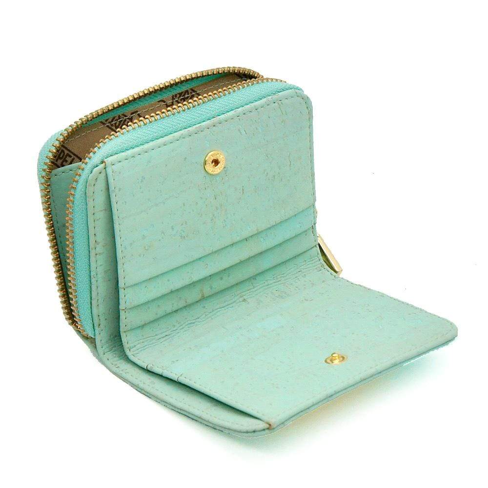 Cork wallet I Water-green