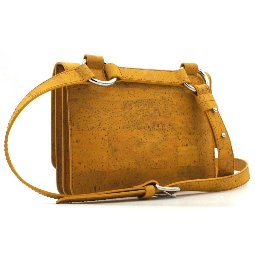 Yellow cork shoulder bag