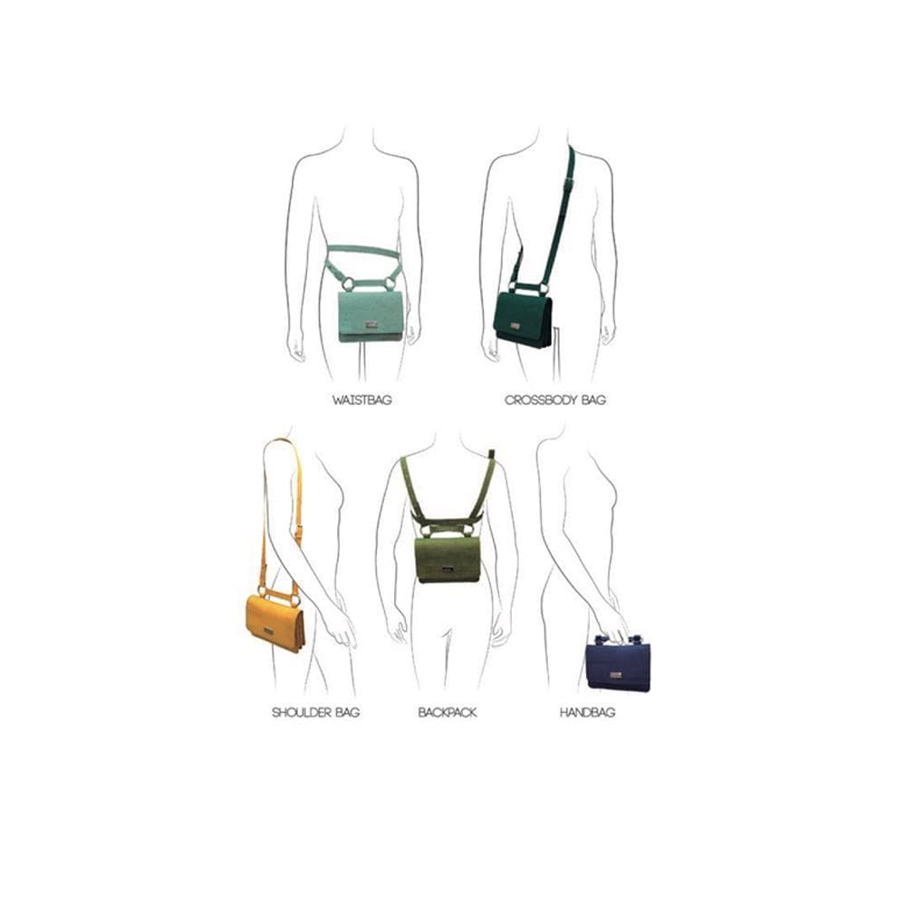 Yellow cork shoulder bag