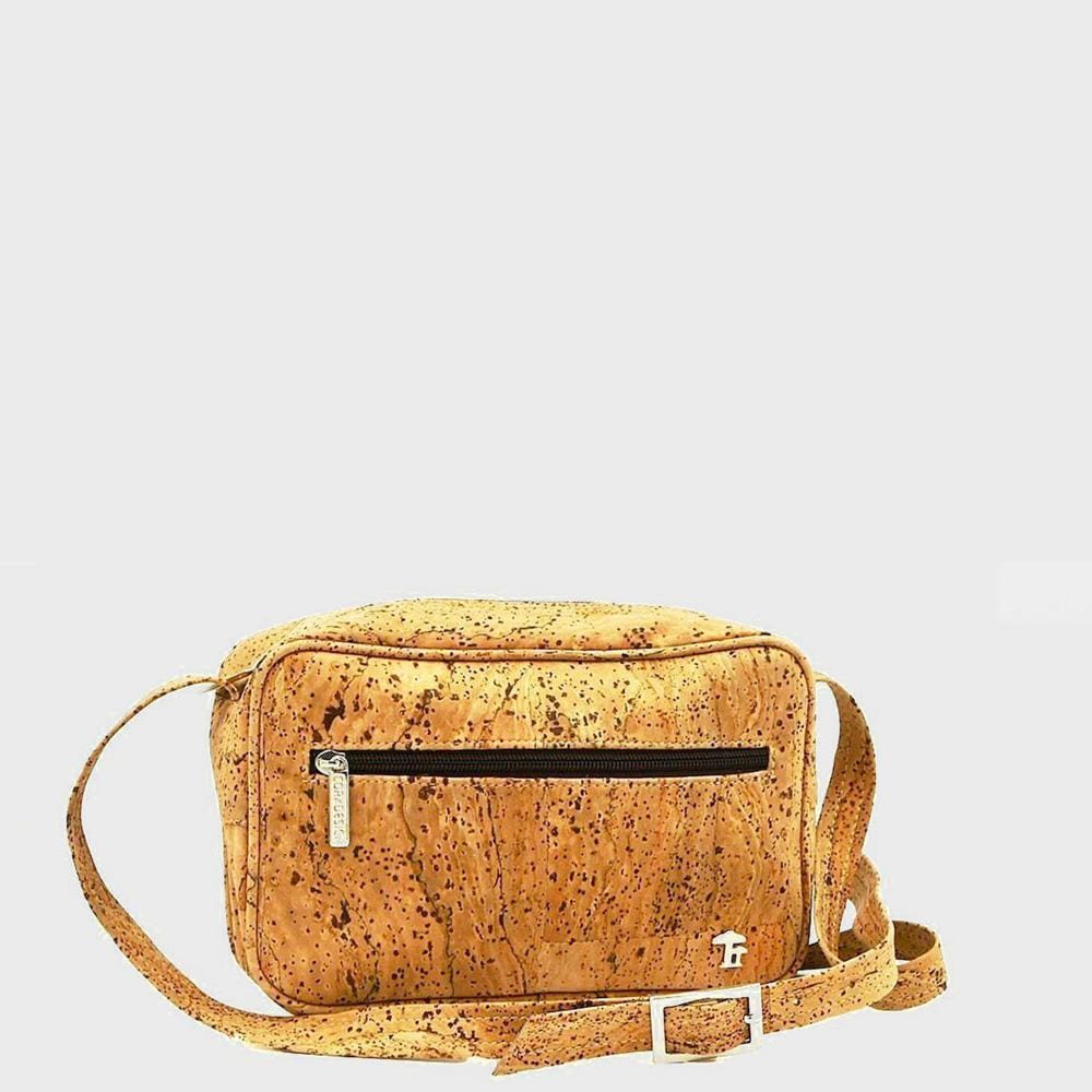 Pouch Bag with shoulder strap in cork