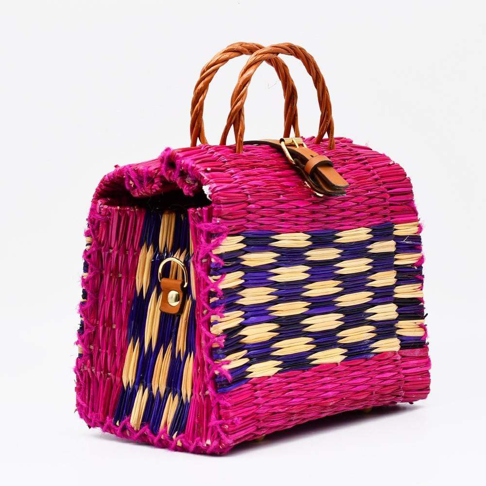 Reed Shopping bag 8.7'' - Pink & Purple