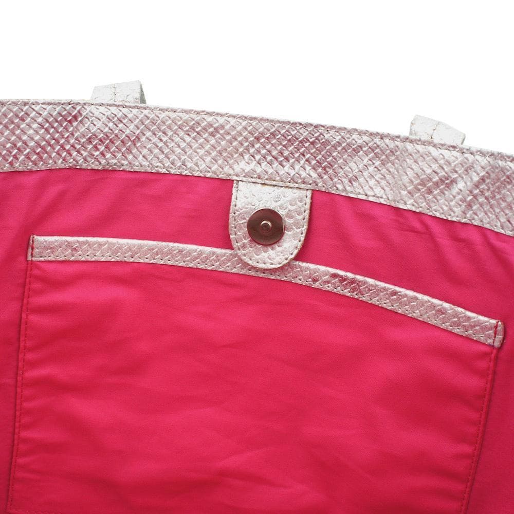 Embossed cork Shopping Bag - Silver