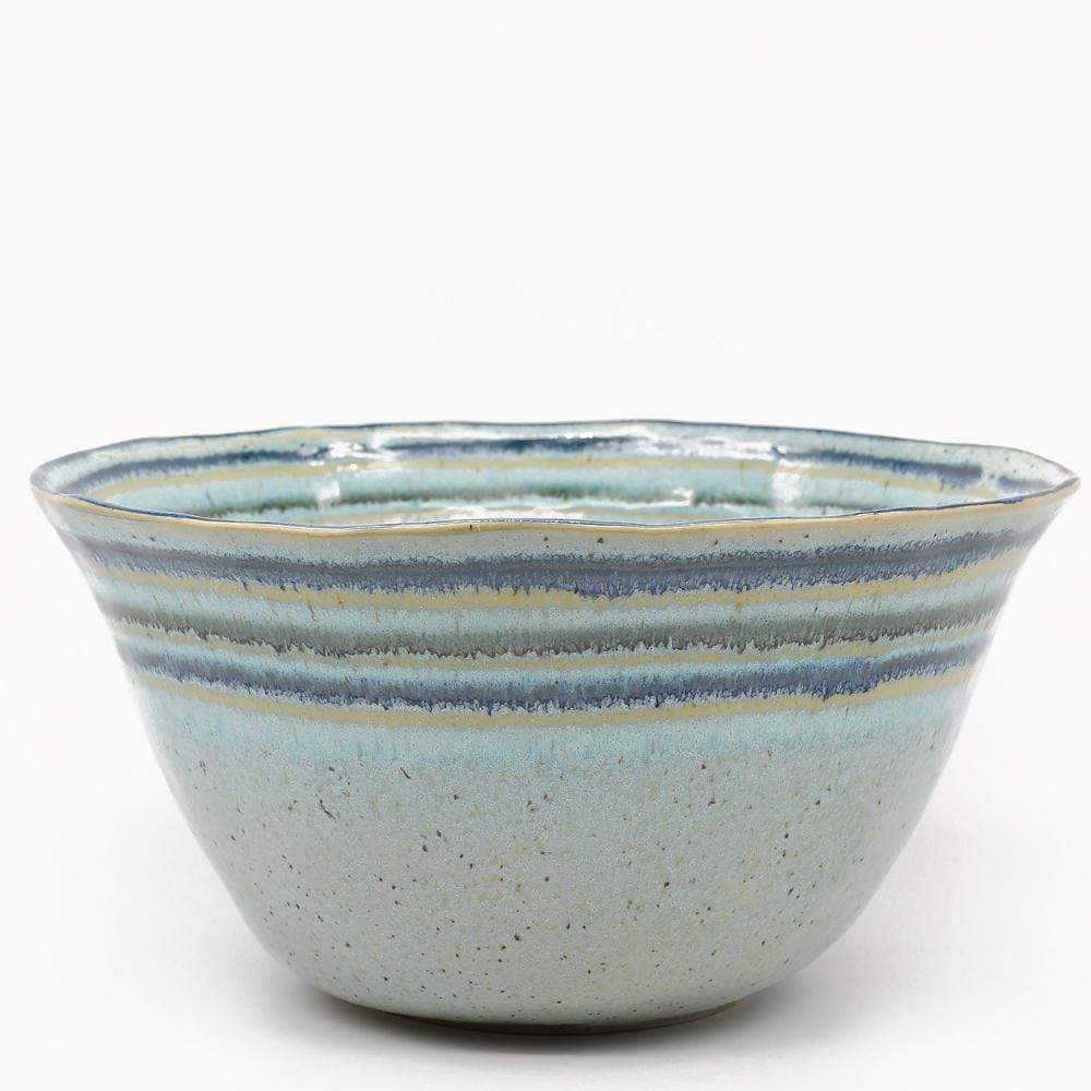 Madeira I Fine Stoneware Salad Bowl - Green