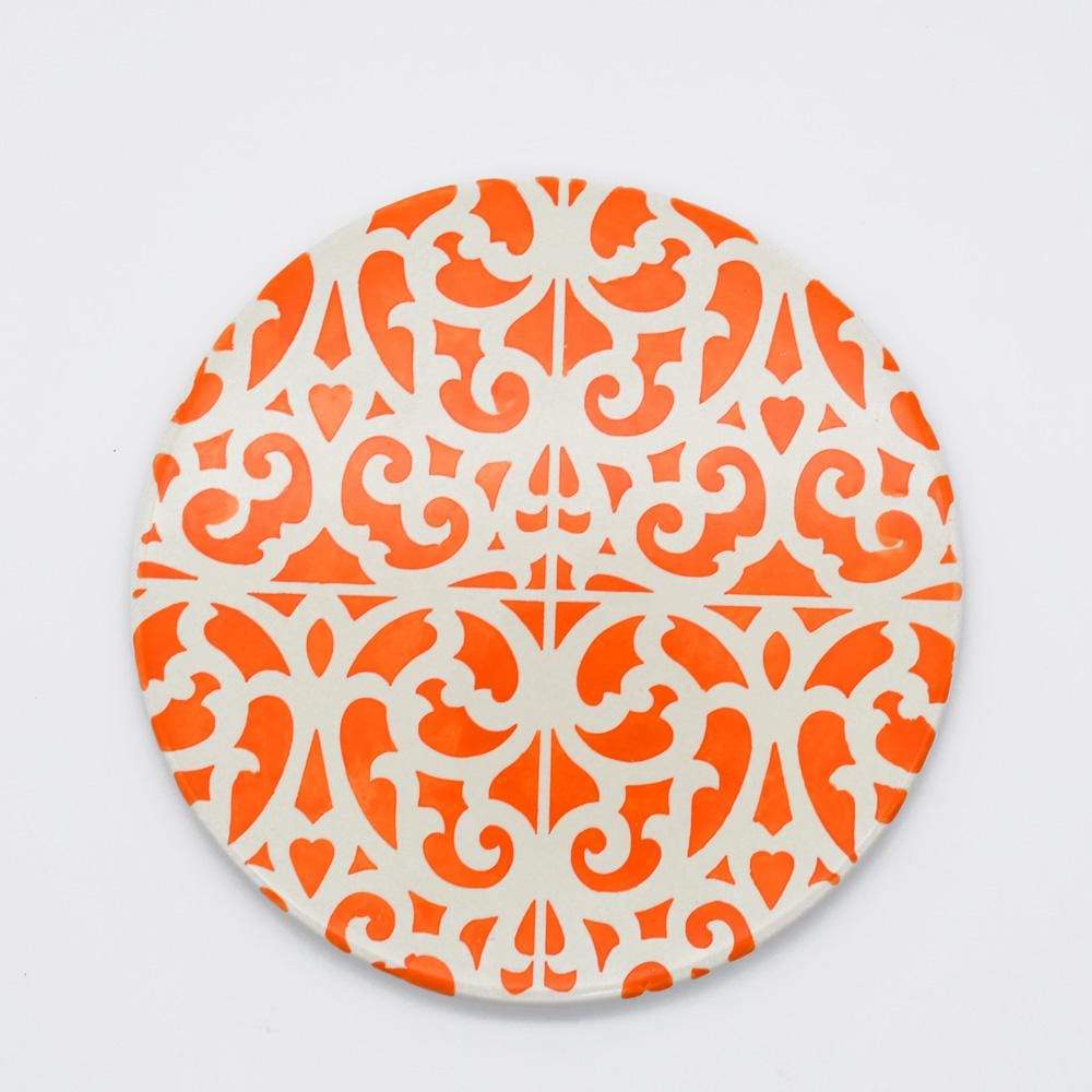 Sous plat en faïence Azulejo du Portugal bleu I Vente en ligne Dessous de plat en céramique et liège "Azulejos" Orange