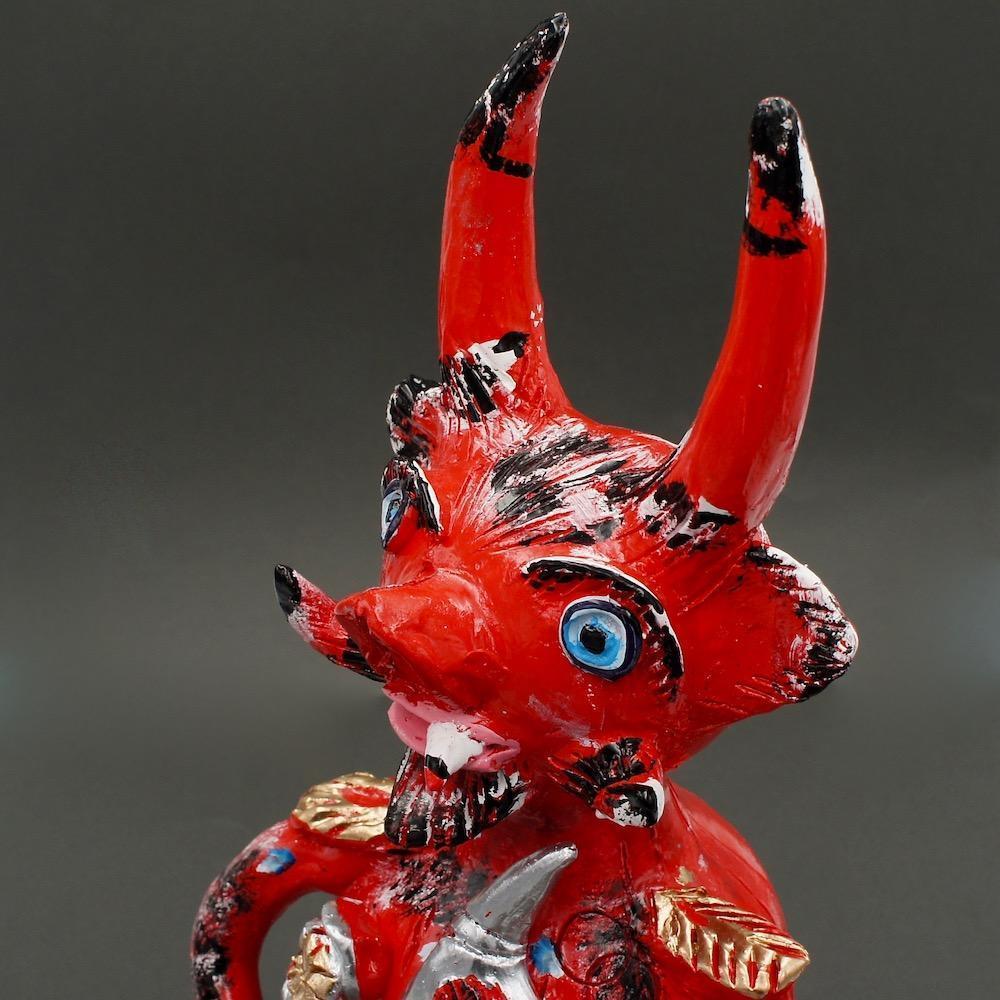 Diabo com cigarro I Statuette by Júlia Côta - 40 cm