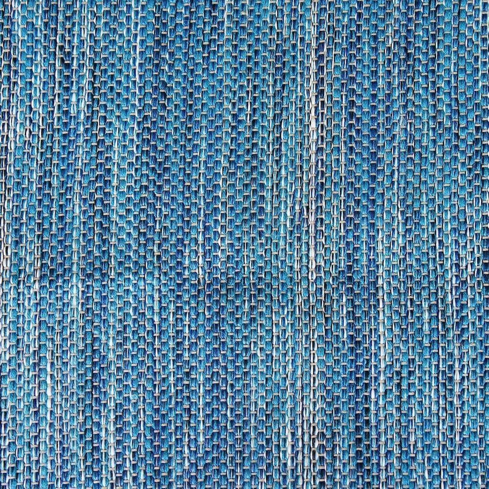 Turquoise blue regional cotton rug