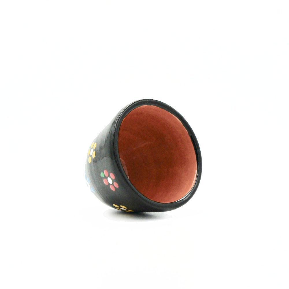 Painted and varnished clay vase