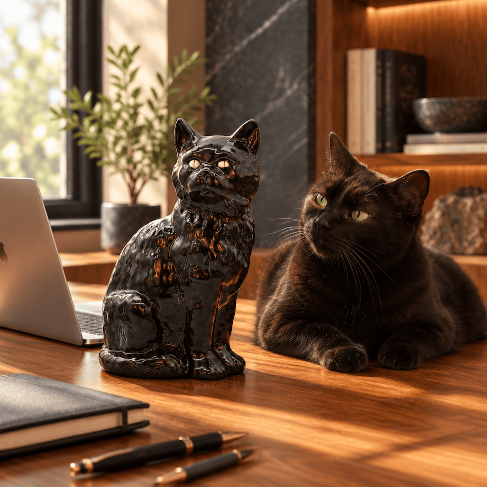 Ceramic Black Cat