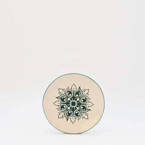Assiette à pain motifs azulejos verts et blancs Assiette en céramique "Brasão" 12cm - Verte