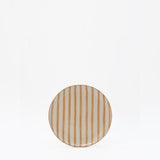 Assiette à pain rayée moka et blanche I Vaisselle du Portugal en ligne Assiette rayée "Costa Nova Mar" 15cm - Moka