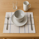 Assiette creuse verte en grès 22cm I Vaisselle portugaise # DRAFT Set de table Blanc & bleu
